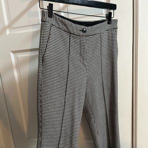 Express Black and White Herringbone Cigarette Pants